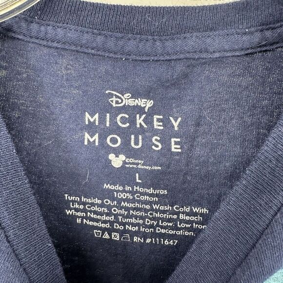 Disney Mickey Mouse Starry Night T Shirt Size L Van Gogh Blue Art Short Sleeve - Picture 7 of 7